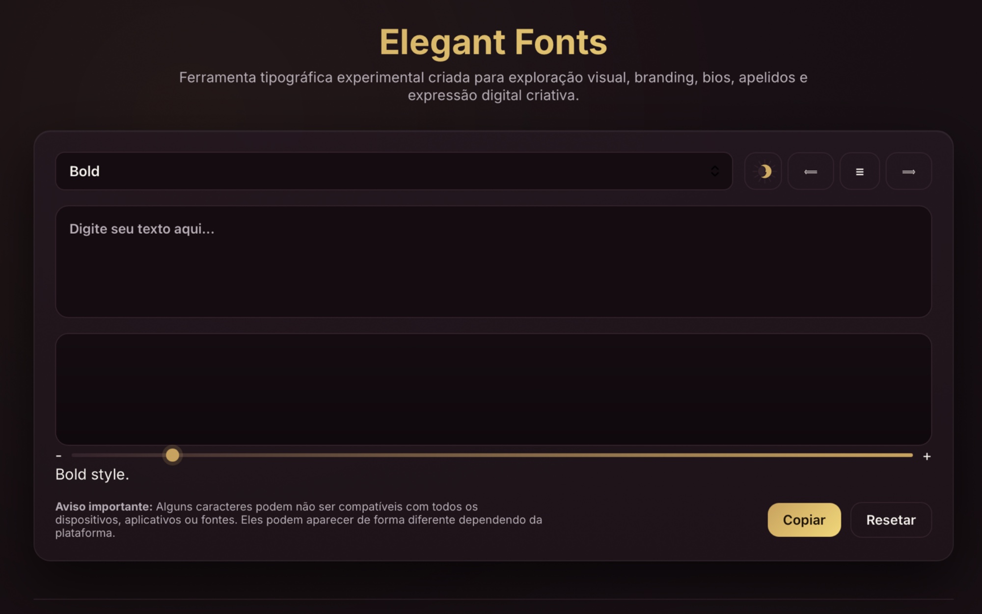 Preview do projeto Elegant Fonts