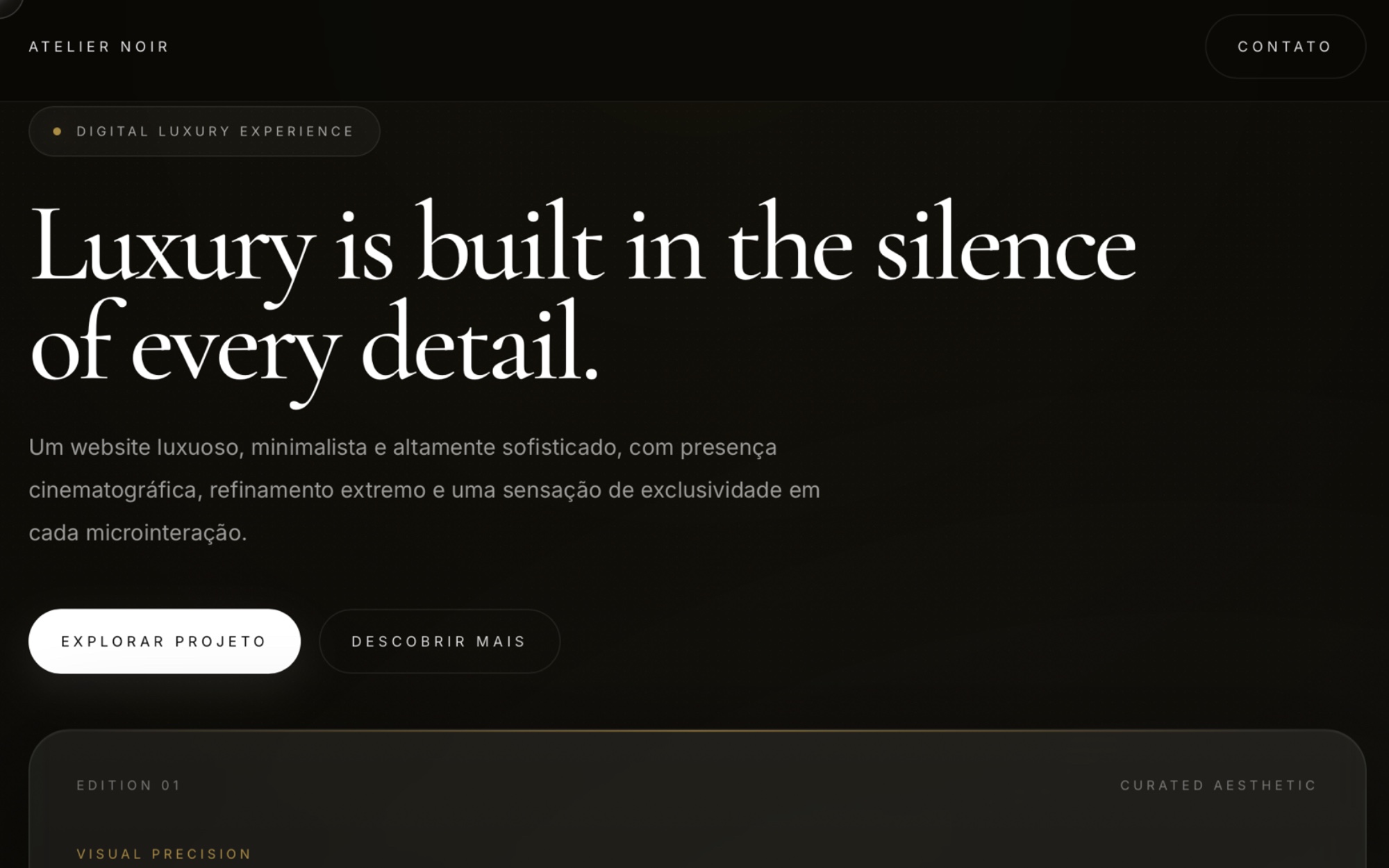 Preview do projeto Obsidian House